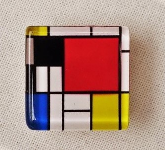 Obi-dome from Japan, decorated in Mondriaan-style, c. 2020 (TRC 2022.0232)..