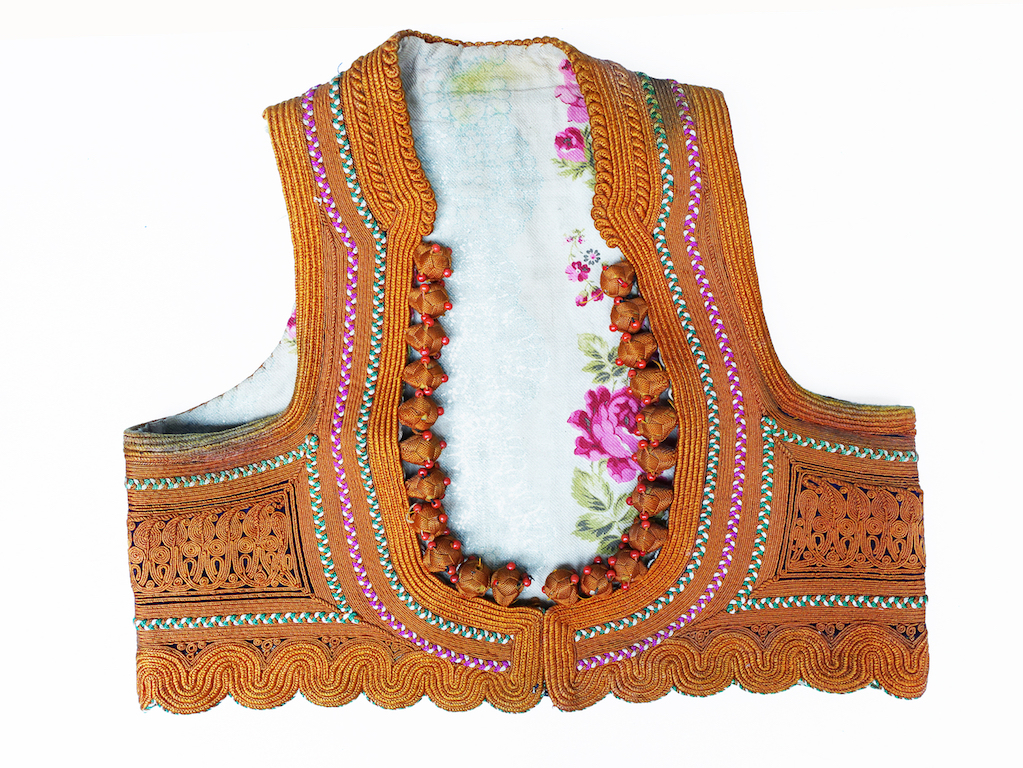 Turkish embroidered waistcoat, 20th century (TRC 2022.0525, Amsel Collection).