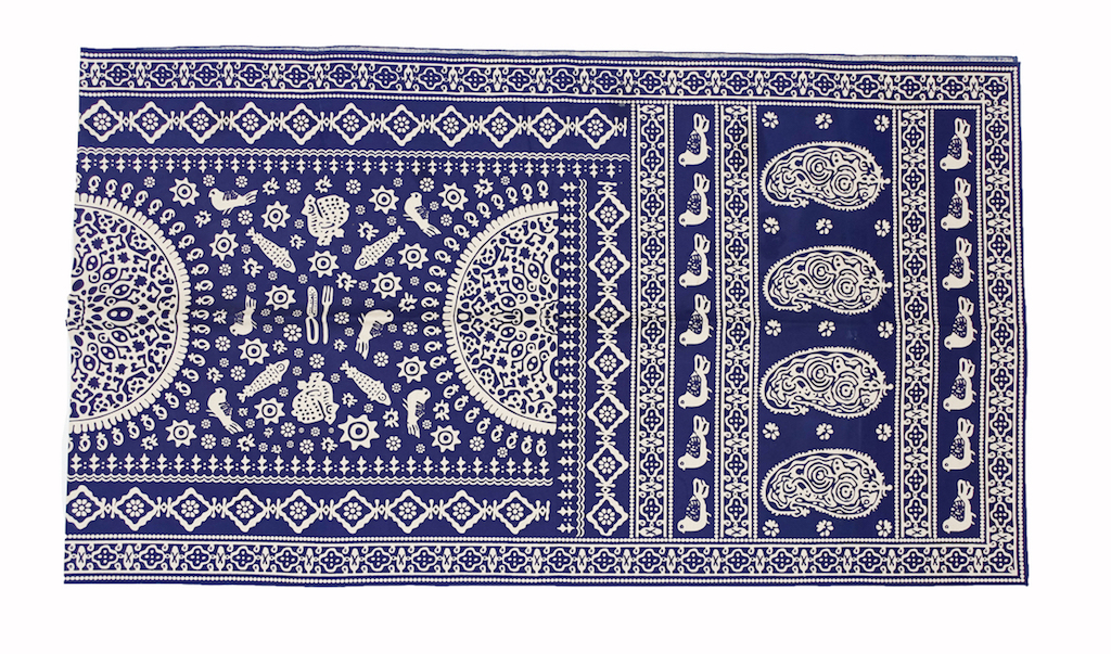 Hand printed, cotton lurji supra from early 21st century Georgia, now in the TRC collection (TRC 2022.3122).