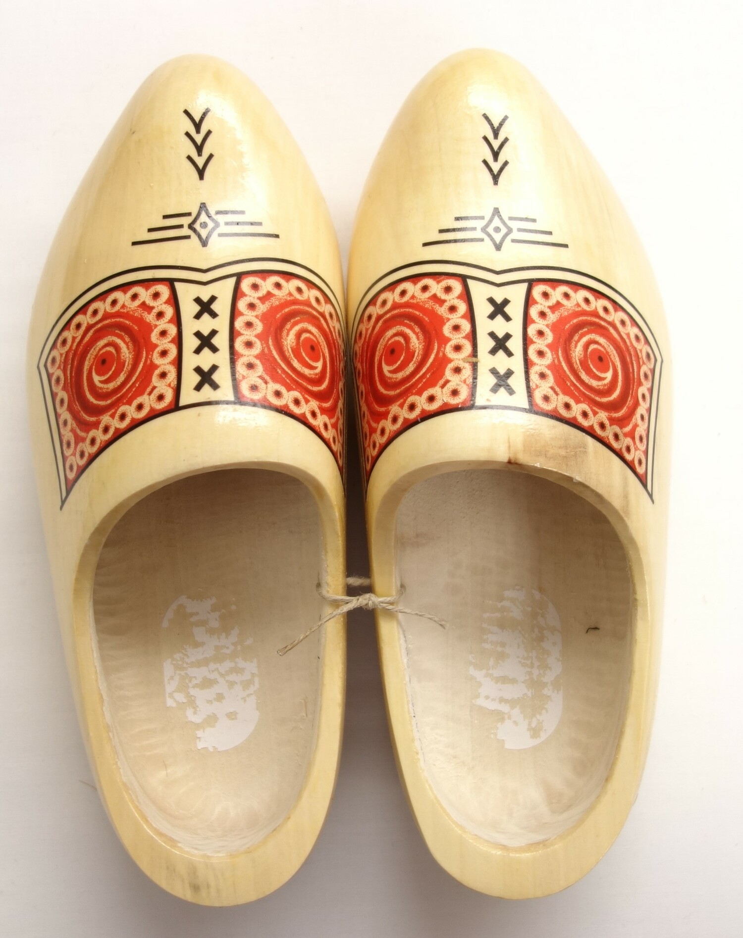 Pair of pale yellow wooden clogs, the Netherlands, early 21st century (TRC 2023.0405a-b).