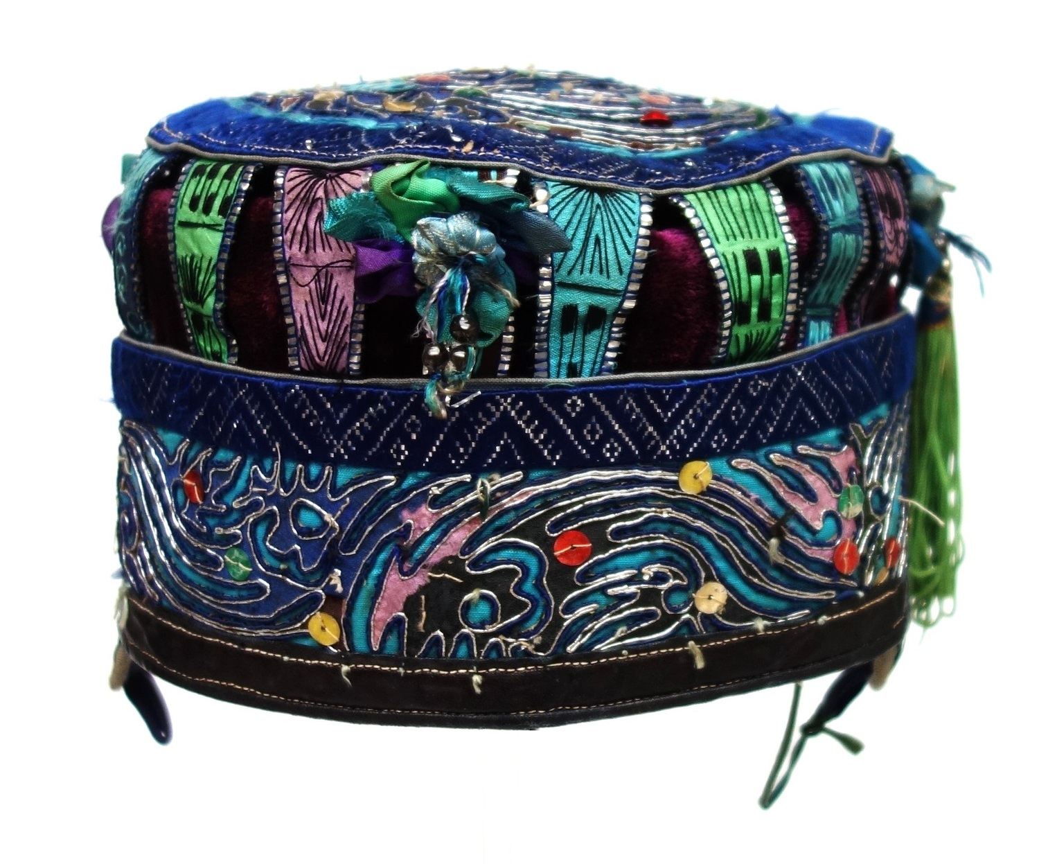 Embroidered cap, Miao, China, 20th century (TRC 2024.2561).