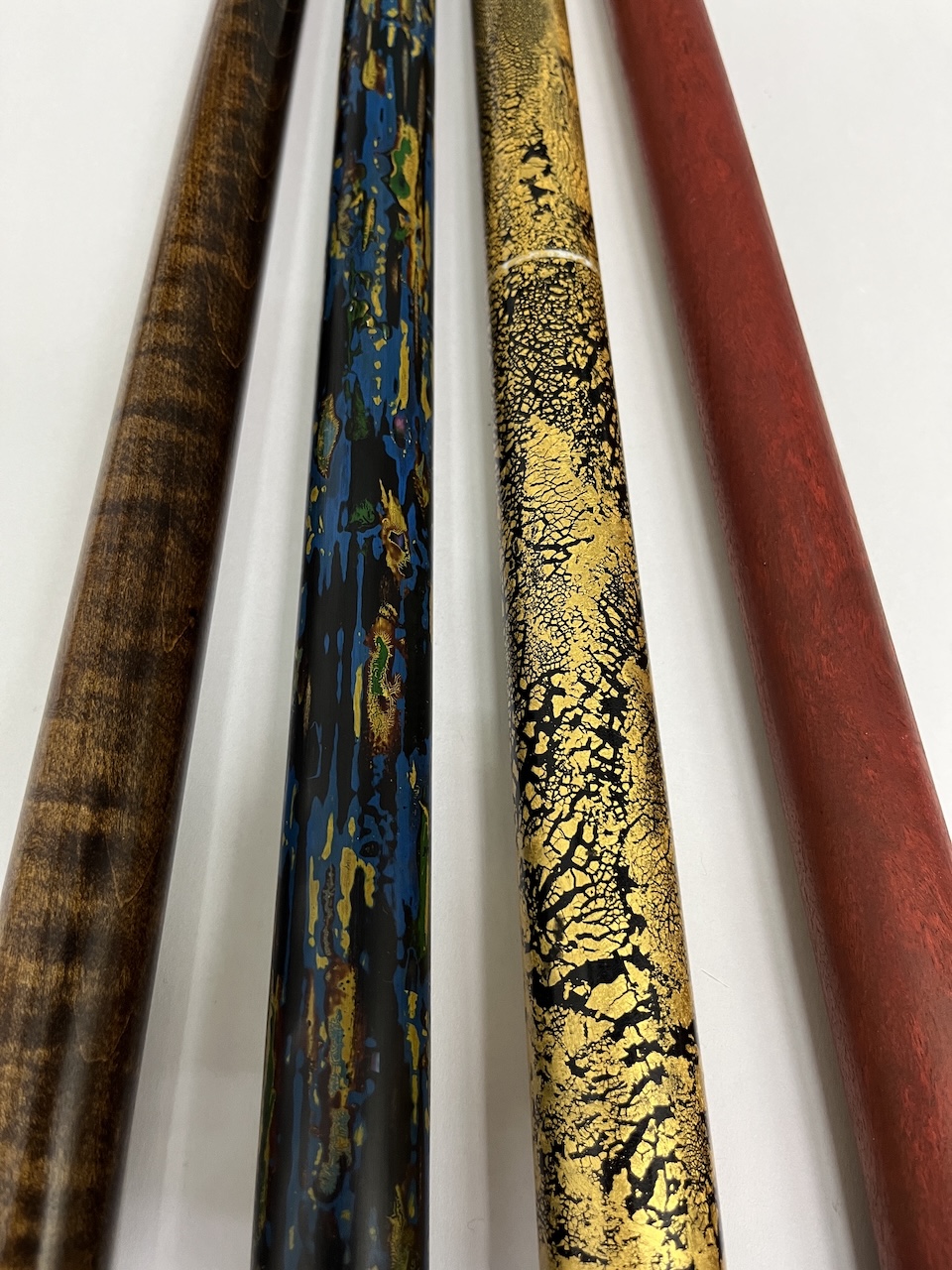 Fig. 10. Billiard cues decorated with haku art.