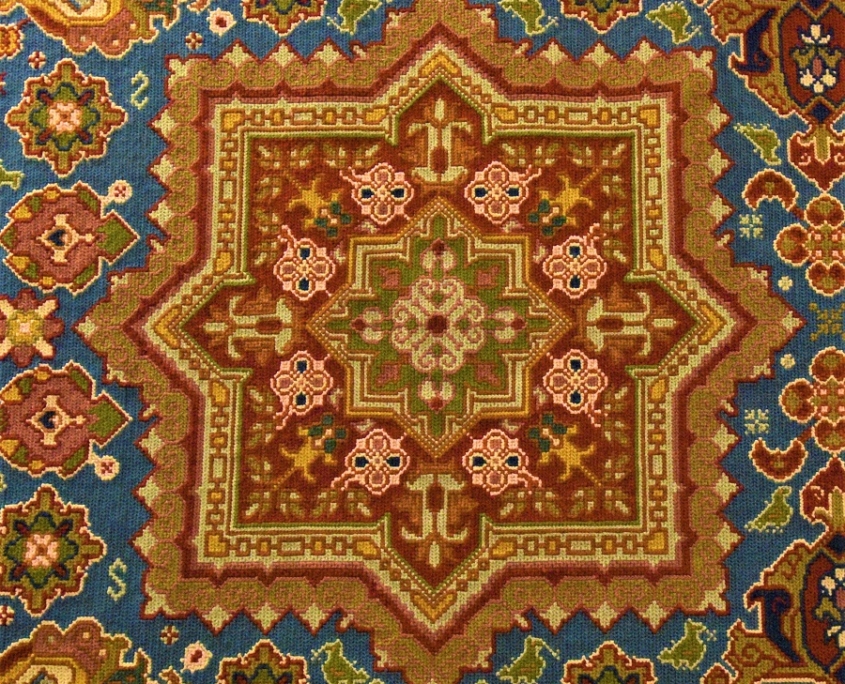 Part of an Arraiolos carpet.
