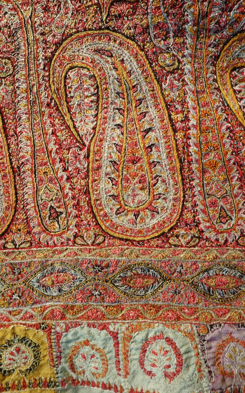 The Paisley (butter) motif on a Kashmir shawl, presented in the TRC Paisley exhibition.