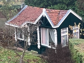 Fig. 2. The garden pavilion in the garden of the new TRC home.