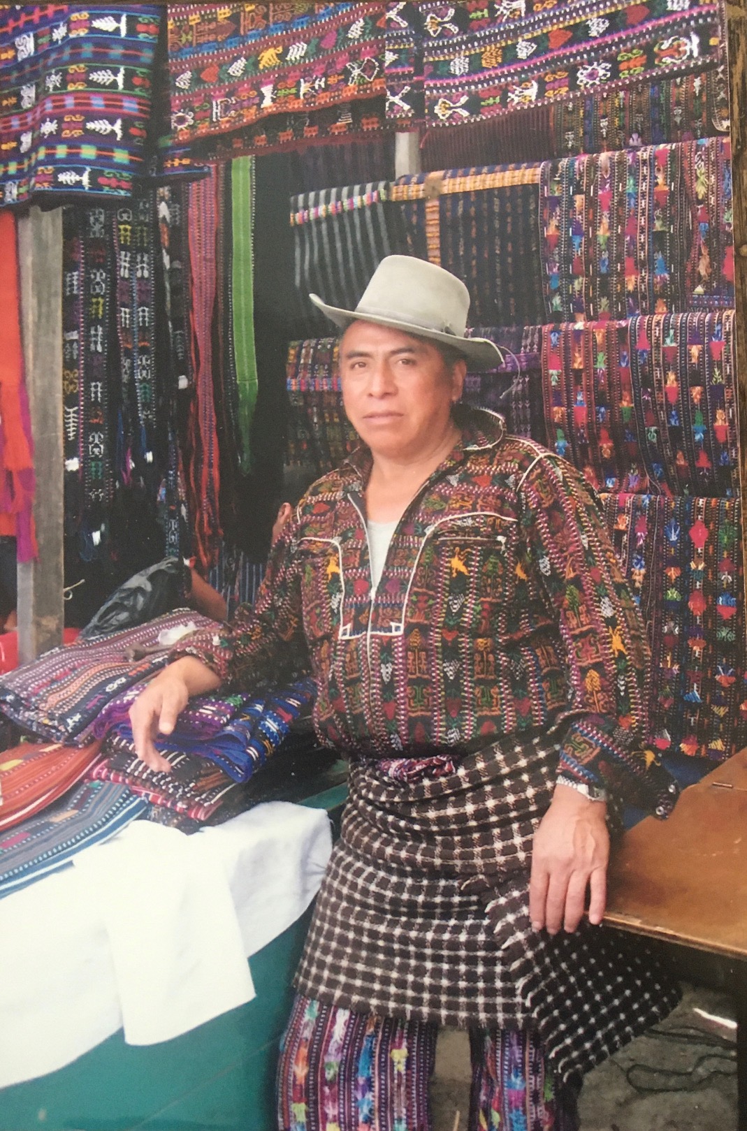 Man in market at Sololá, Guatemala (2007). Photograph by Caroline Stone.