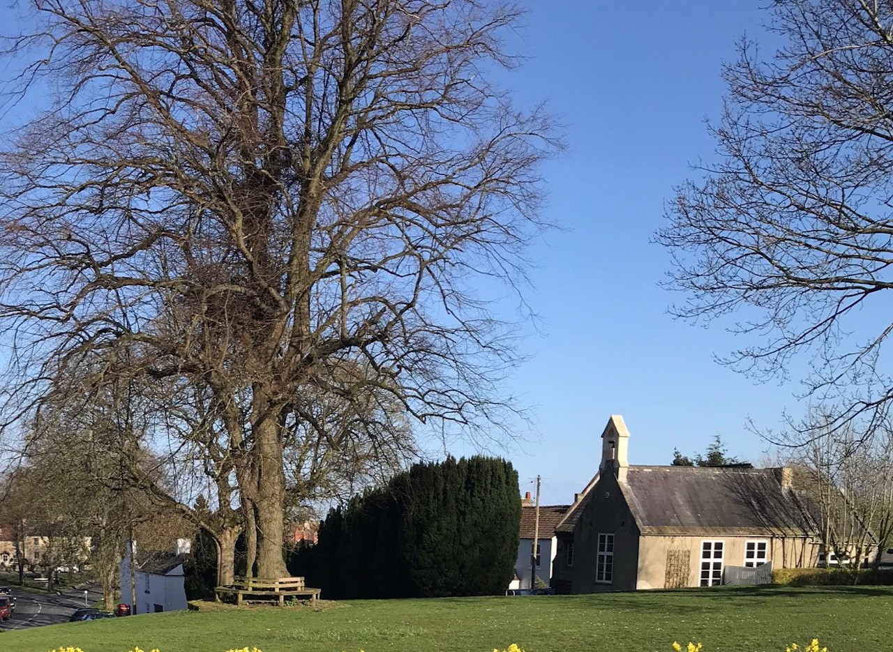 School of Jane Hardy, as it presents itself nowadays along the High Green of Burton Leonard, Yorkshire.