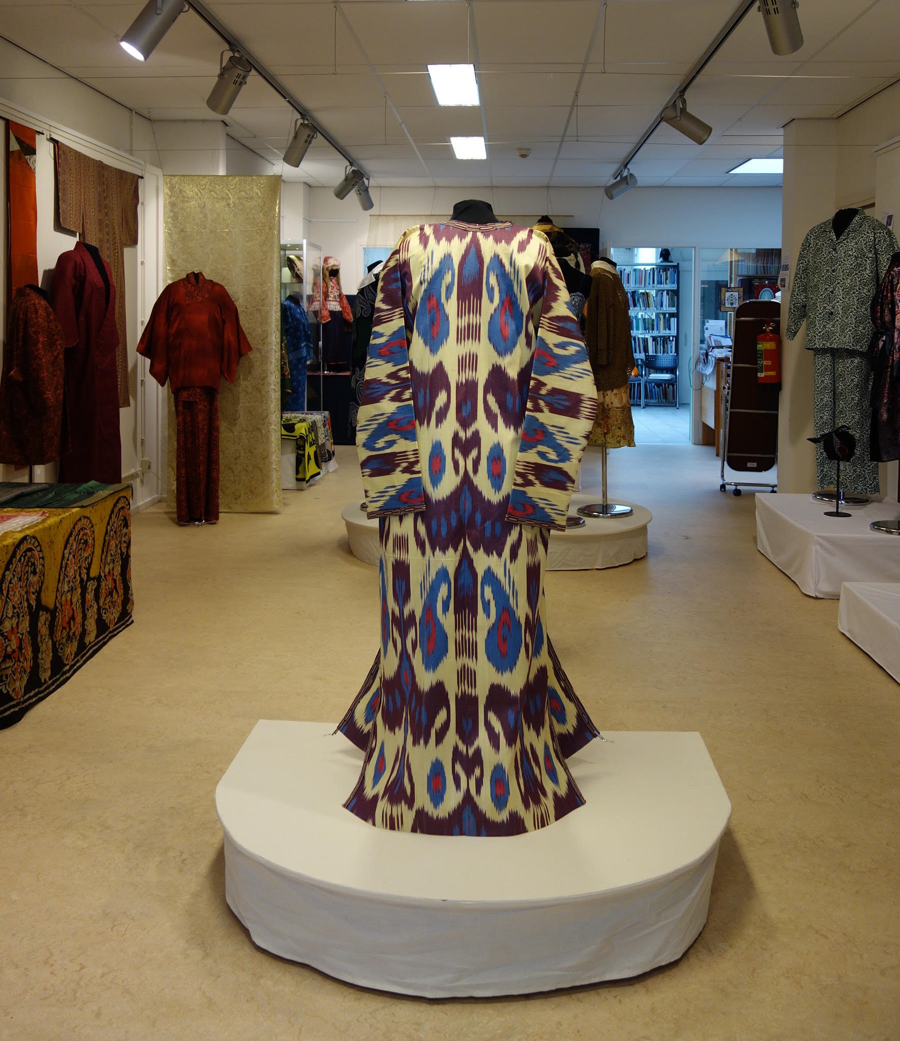A modern ikat paisley coat from Uzbekistan.
