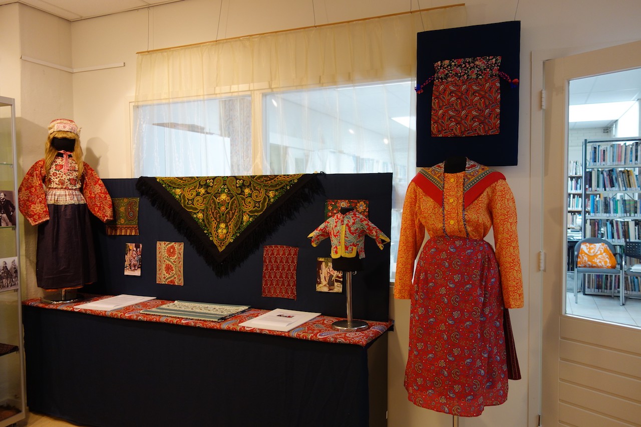 Garments from the island of Marken (the Netherlands), from Russia and from the island of Kihnu (Estonia), all decorated with paisley motifs.
