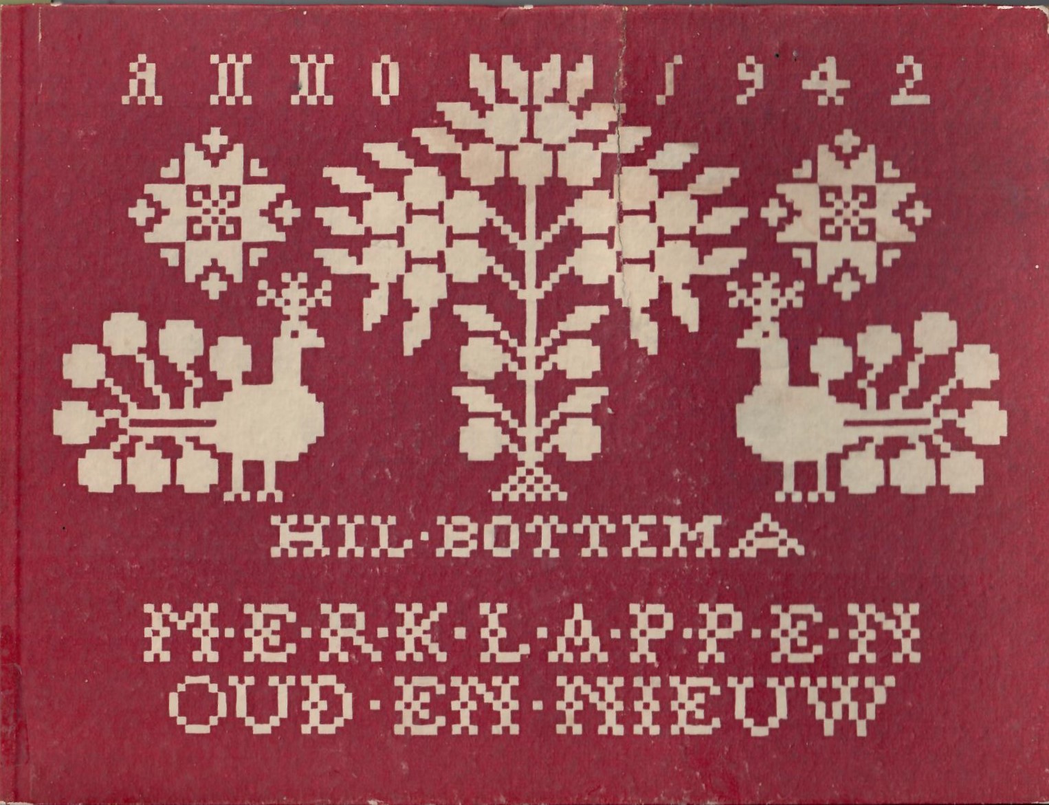 Cover of the booklet Merklappen. Oud en Nieuw, by Ms H. Bottema (1942).