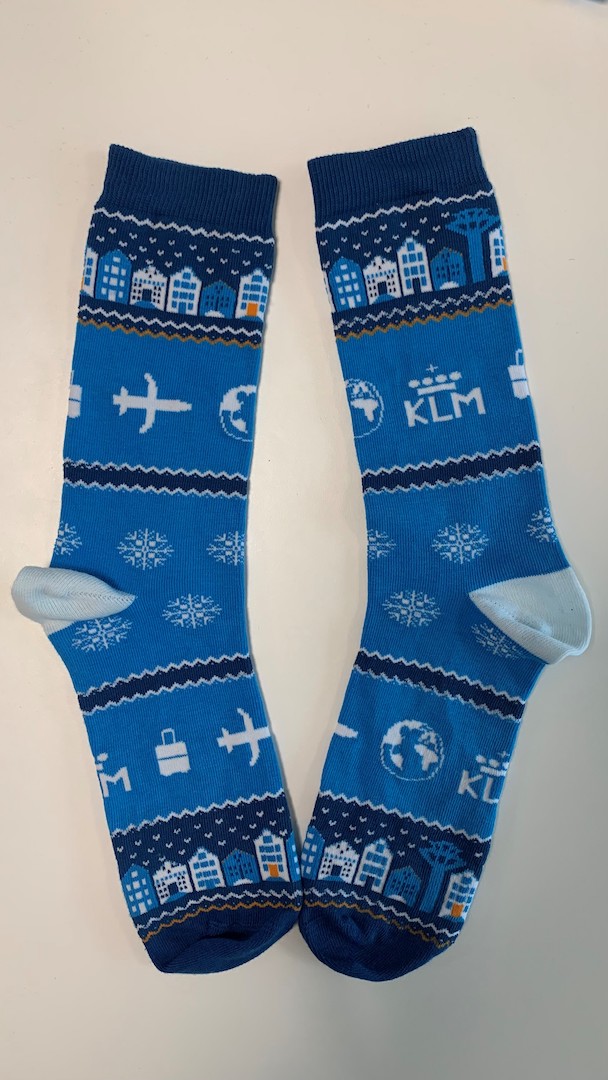 Pair of KLM Christmas socks