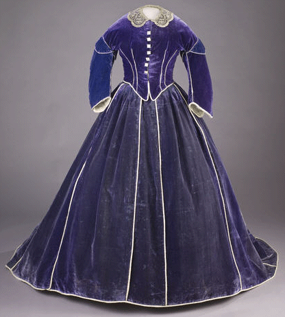 First Lady Mary Todd Lincoln’s dress, made by Elizabeth Keckley.
