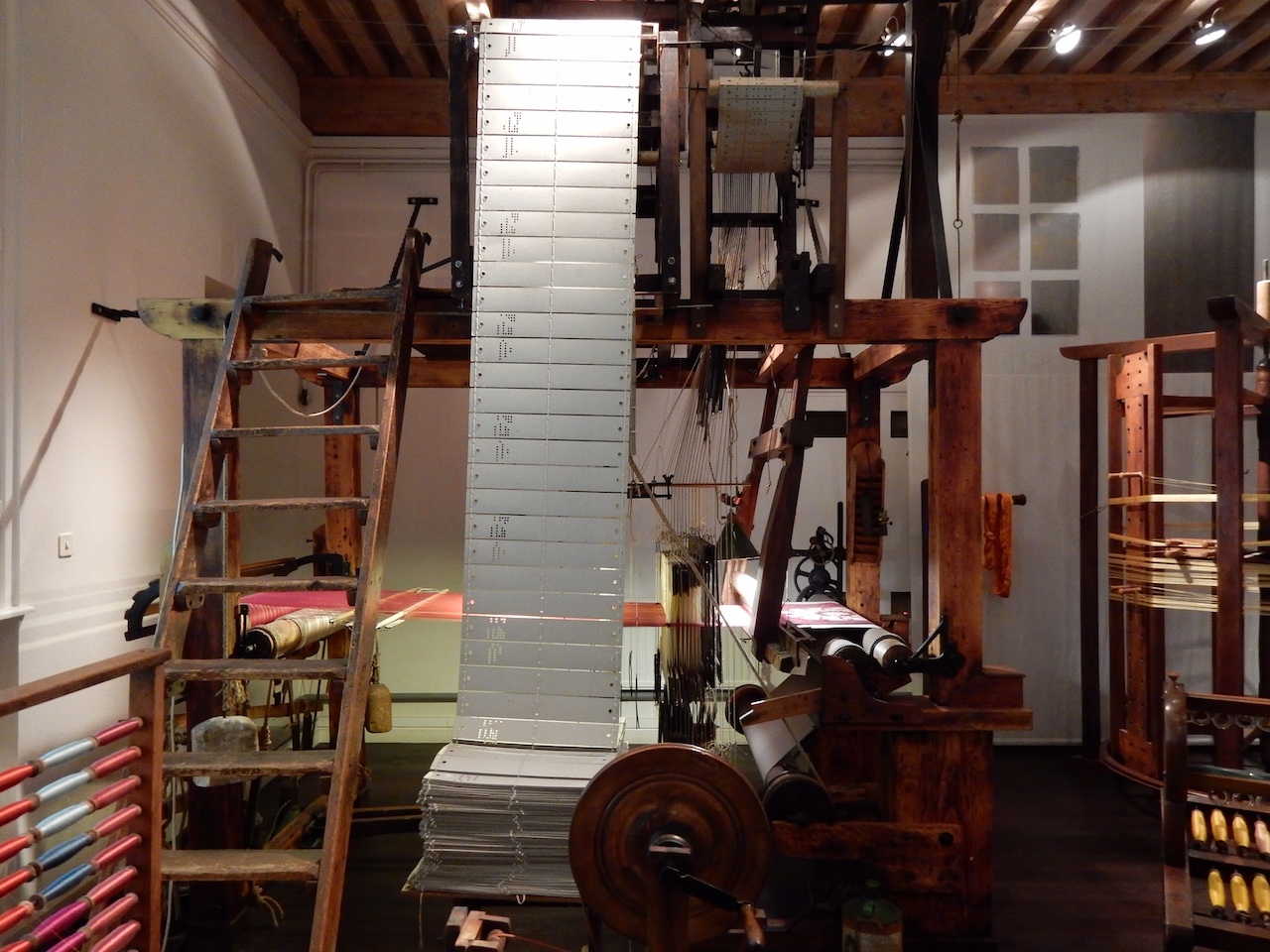 Silk loom in the Maison des Canuts, Lyons. Photograph: S. Anderson.