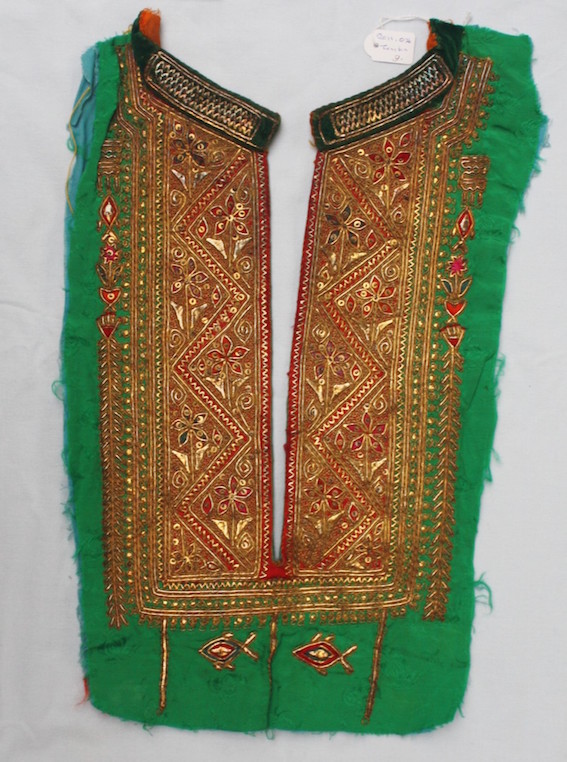 Embroidered yoke of a woman's tunic. Tunisia, 20th century. TRC 2011.0036