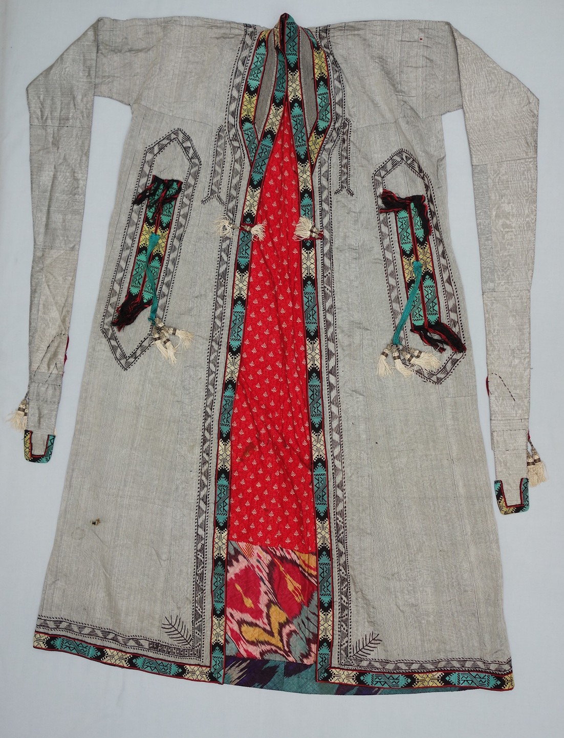 A woman's outdoor coat from Uzbekistan, donated to the TRC by David and Elizabeth Reisbord.