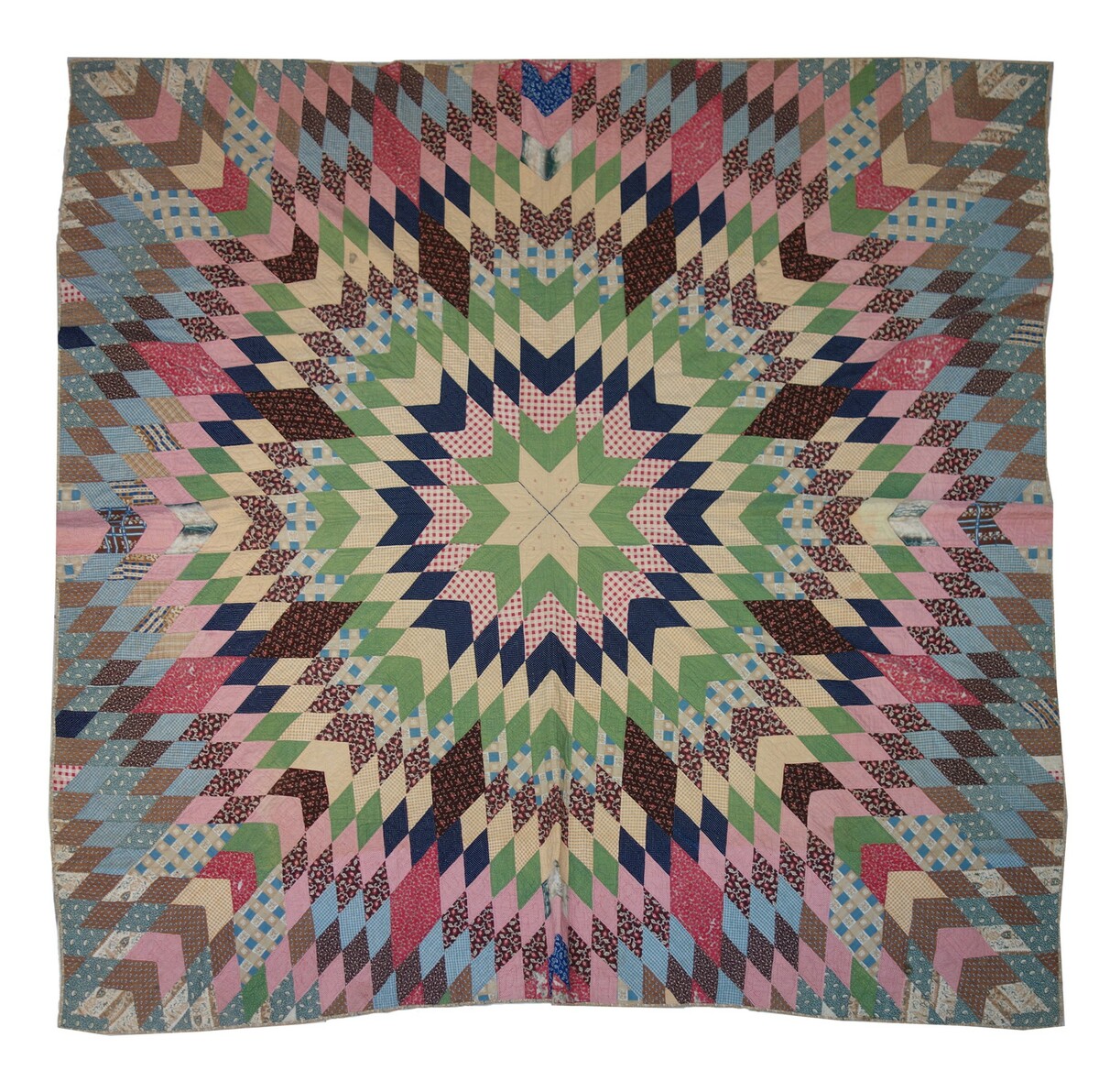 Amerikaanse quilt van ca. 1840, uit de collectie van het TRC (TRC 2018.3119). Voor meer informatie, klip op de illustratie.