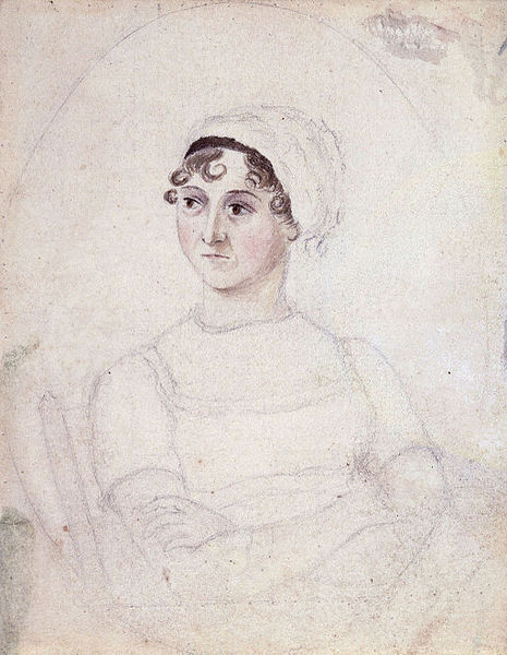 Jane Austen (1775-1817), by Cassandra Austen, c. 1810.