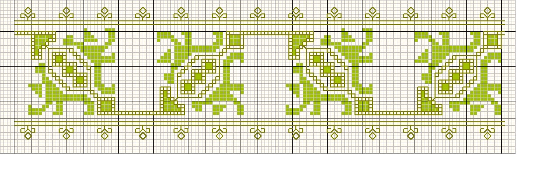 Chart for embroidery on an Hungarian/Romanian blouse. Please click the illustration for PdF file.