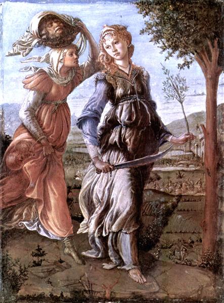 The return of Judith to Bethulia, by Sandro Botticelli (c. 1470). Courtesy Uffizi Gallery, Florence.